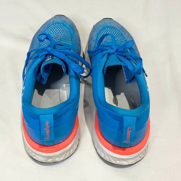 Nike Odyssey React Flyknit 2 Running Shoes Blue Orange BQ1676-402 Men's Size 8 - Picture 13 of 16